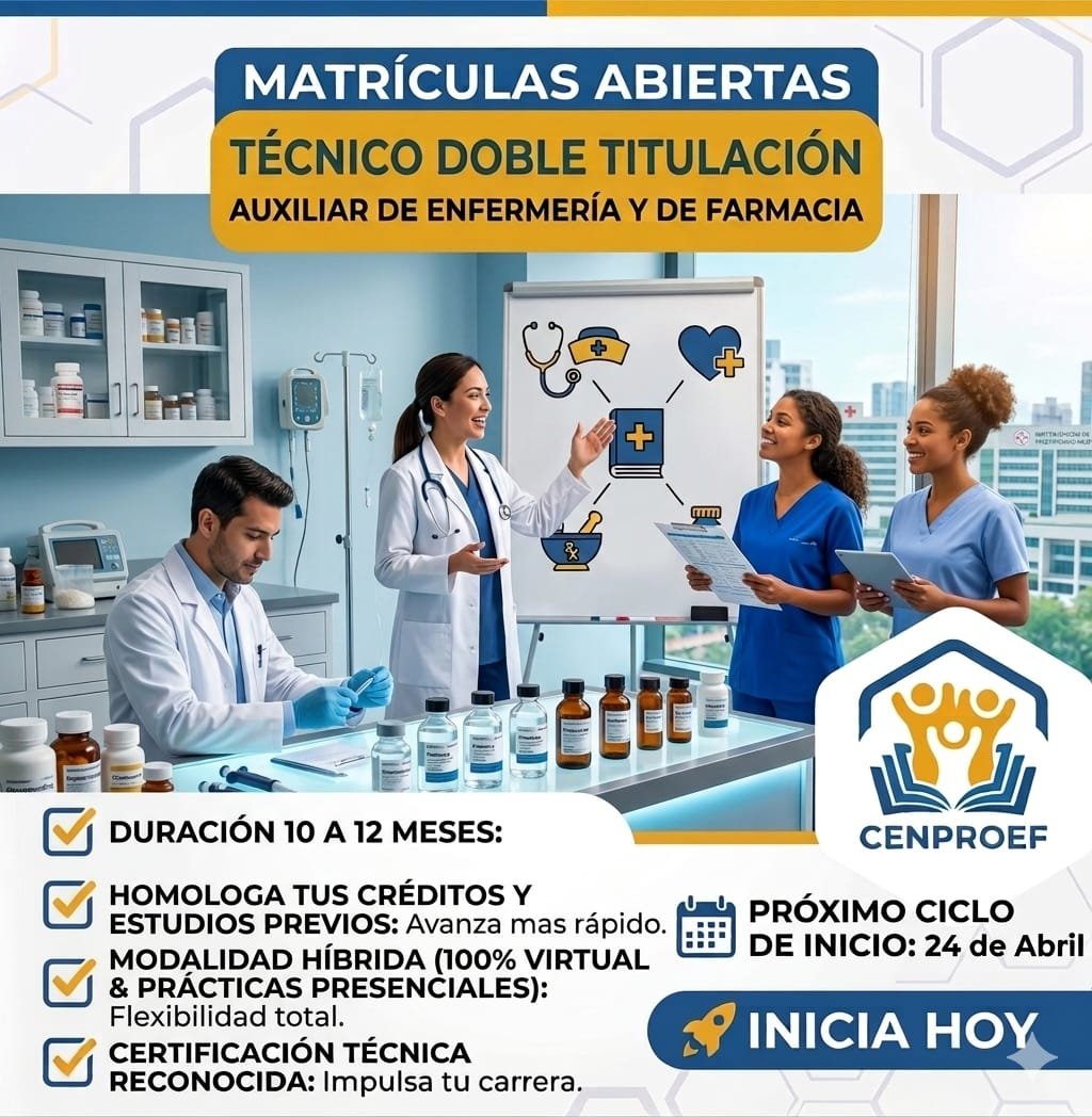 Técnico Laboral Con Doble Titulación en Auxiliar de Enfermería y de Farmacia